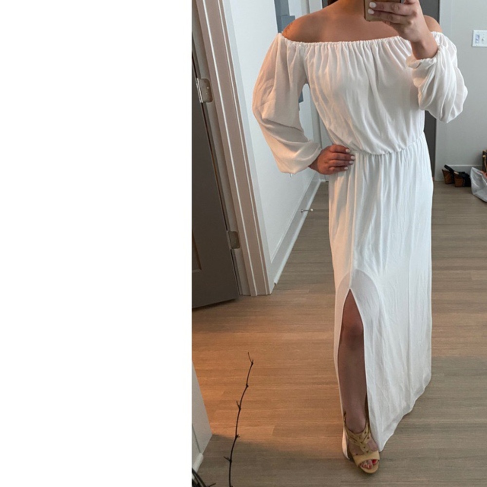 Asos off the shoulder dress.